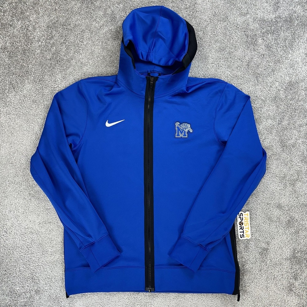 Memphis Tigers Jacket Mens Medium Blue Basketball Nike Dri Fit Elite Team Issue